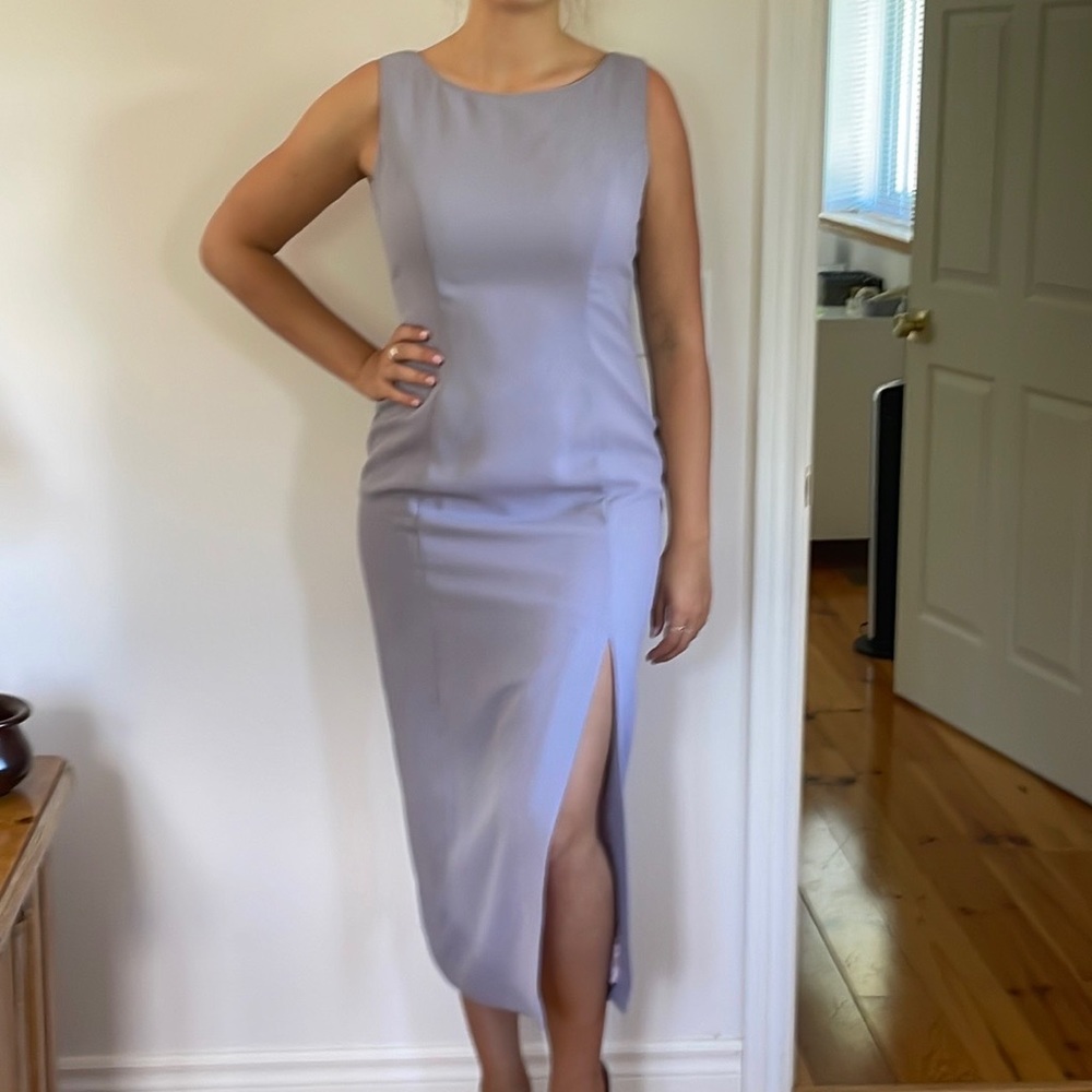 Lavender Cocktail Dress With Back Tie